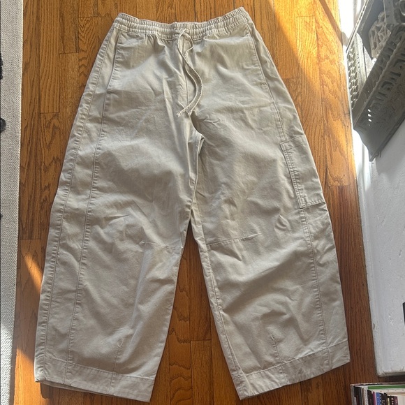 Damson Madder Felix Twill Trouser in Stone - Picture 1 of 8
